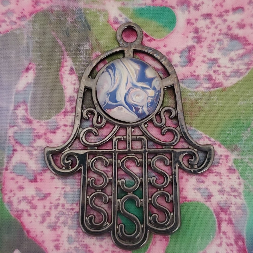 Handmade Hamsa Hand Pendant Necklace
